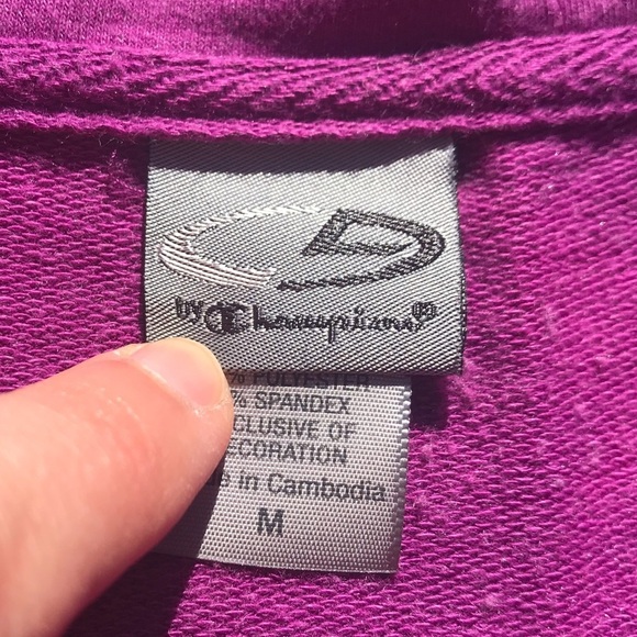 Champion Women’s Zip Up Sweatshirt Berry Medium - Picture 5 of 7